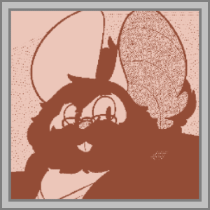 dithered image of fursona